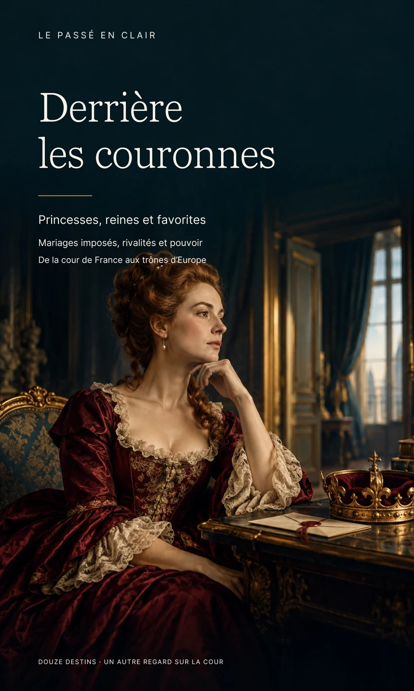 Couverture du livre Derrière les couronnes : Princesses, reines et favorites, par Le Passé en Clair